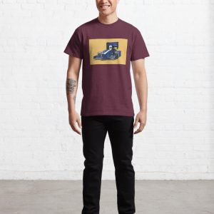 Blue Formula Student with orange background Classic Men T-Shirt