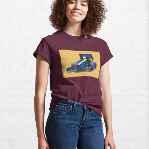 Blue Formula Student with orange background Classic Women T-Shirt